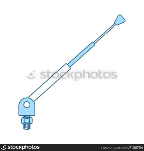 Radio Antenna Component Icon. Thin Line With Blue Fill Design. Vector Illustration.