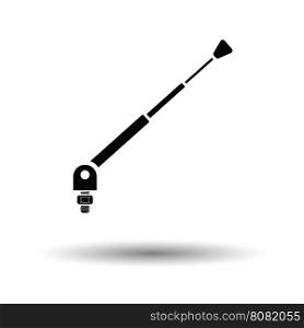 Radio antenna component icon. White background with shadow design. Vector illustration.