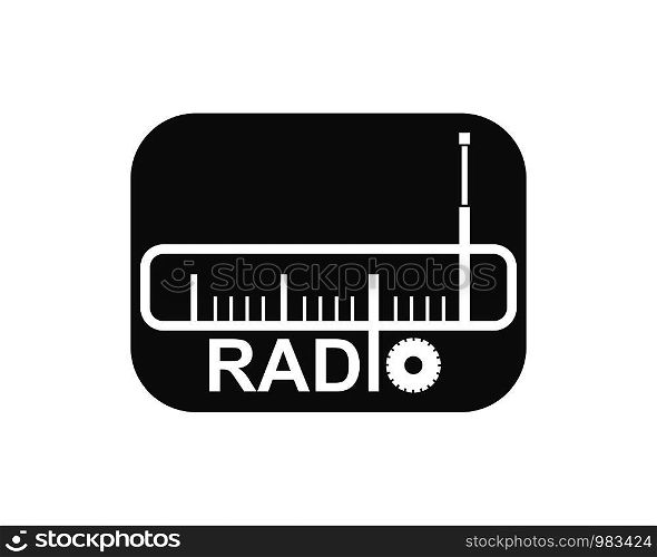 radio broadcast logo icon vector illustration design