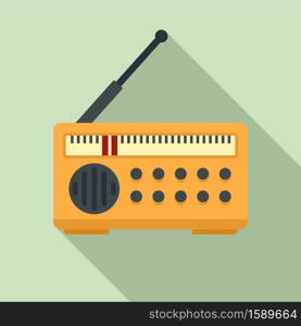 Radio fake news icon. Flat illustration of radio fake news vector icon for web design. Radio fake news icon, flat style