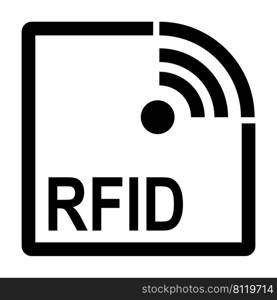 Radio Frequency Identification or RFID icon , vector illustration symbol design