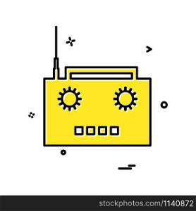 Radio icon design vector