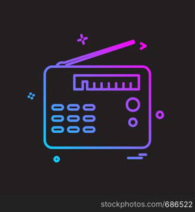 Radio icon design vector