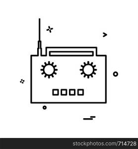 Radio icon design vector