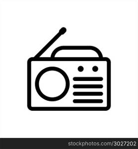 Radio Icon, Electronic Device Vector Art Illustration. Radio Icon, Electronic Device