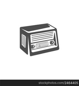 Radio icon flat design illustration template vector