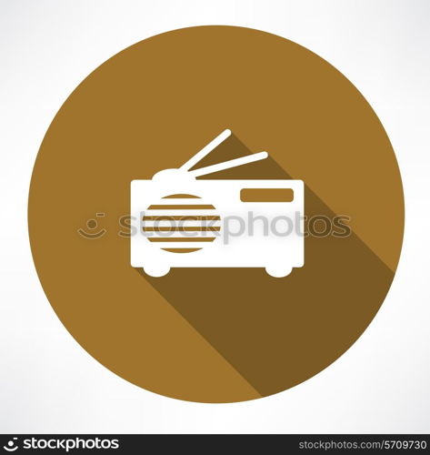 Radio icon. Flat modern style vector illustration