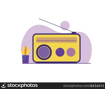 radio icon for media concept