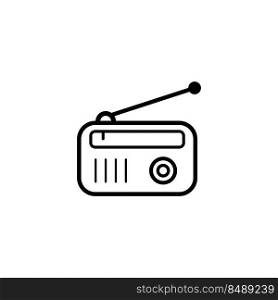 radio icon illustration simple disign