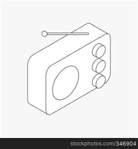 Radio icon in isometric 3d style isolated on white background. Radio icon, isometric 3d style