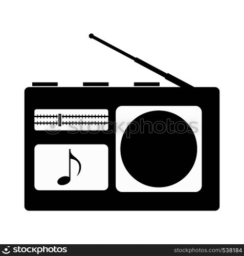 Radio icon in simple style on a white background. Radio icon, simple style