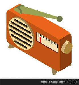 Radio icon. Isometric illustration of radio vector icon for web. Radio icon, isometric 3d style