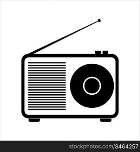 radio icon vector design logo 