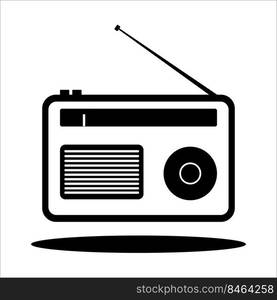 radio icon vector design logo 