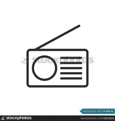 radio icon vector template Illustration Design