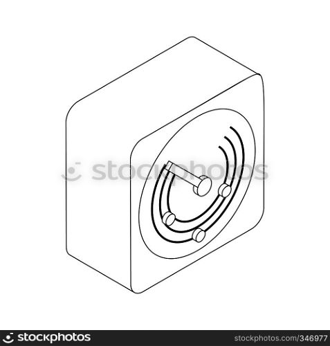 Radio location icon in isometric 3d style on a white background. Radio location icon, isometric 3d style