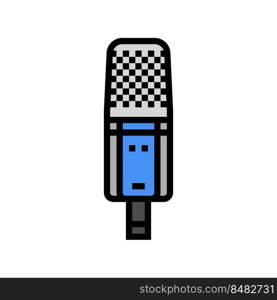 radio mic microphone color icon vector. radio mic microphone sign. isolated symbol illustration. radio mic microphone color icon vector illustration