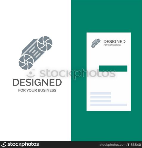 Radio, Music, Technology Grey Logo Design and Business Card Template