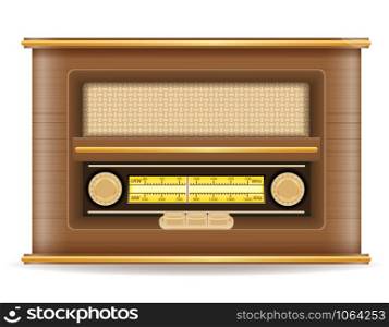 radio old retro vintage icon stock vector illustration isolated on gray background