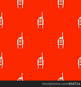 Radio pattern repeat seamless in orange color for any design. Vector geometric illustration. Radio pattern seamless