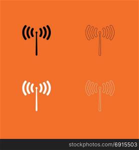 Radio signal set icon .