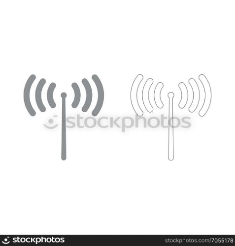 Radio signal set icon .