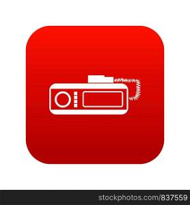 Radio taxi icon digital red for any design isolated on white vector illustration. Radio taxi icon digital red