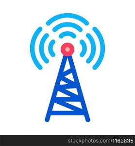 Radio Tower Antenna Icon Vector. Outline Radio Tower Antenna Sign. Isolated Contour Symbol Illustration. Radio Tower Antenna Icon Outline Illustration