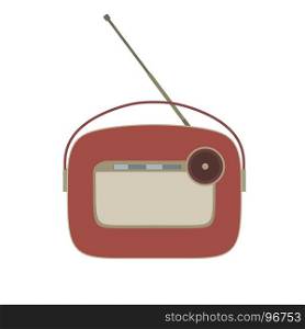 Radio vintage vector retro old music icon illustration speaker sound background media