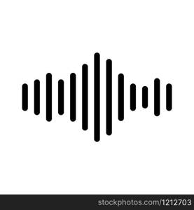 Radio wave or sound wave icon vector isolated, electric signal wave icon, sound wave vector icon