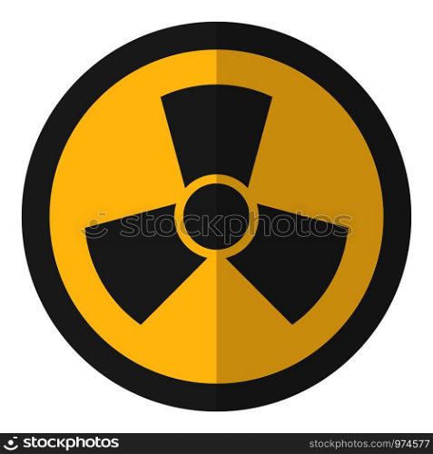 Radioactive icon. Flat illustration of radioactive vector icon for web. Radioactive icon, flat style