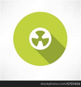 Radioactive icon Flat modern style vector illustration