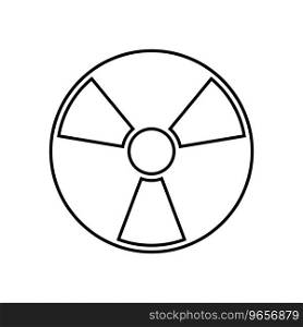 Radioactive warning icon,vector illustration symbol design