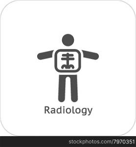 Radiology and Medical Services Icon. Flat Design.
