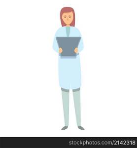 Radiology woman doctor icon cartoon vector. Xray chest. Health scan. Radiology woman doctor icon cartoon vector. Xray chest