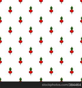 Radish pattern. Cartoon illustration of radish vector pattern for web. Radish pattern, cartoon style