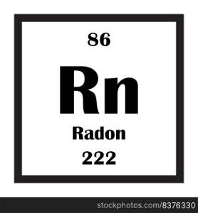 Radon chemical element icon vector illustration design