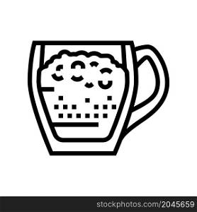 raf coffee line icon vector. raf coffee sign. isolated contour symbol black illustration. raf coffee line icon vector illustration