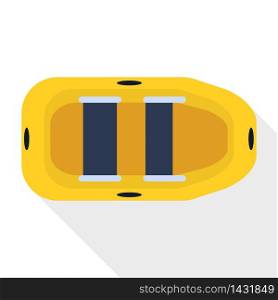 Rafting boat icon. Flat illustration of rafting boat vector icon for web design. Rafting boat icon, flat style
