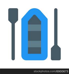 rafting boat, icon on isolated background
