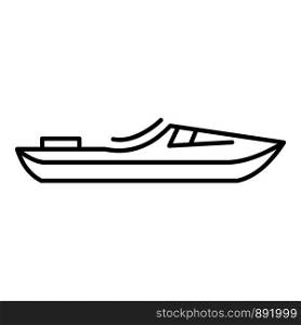 Rafting boat icon. Outline rafting boat vector icon for web design isolated on white background. Rafting boat icon, outline style