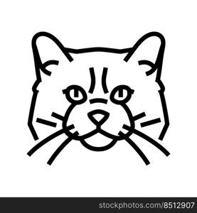 ragdoll cat cute pet line icon vector. ragdoll cat cute pet sign. isolated contour symbol black illustration. ragdoll cat cute pet line icon vector illustration