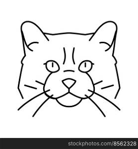 ragdoll cat cute pet line icon vector. ragdoll cat cute pet sign. isolated contour symbol black illustration. ragdoll cat cute pet line icon vector illustration