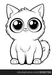  Ragdoll Coloring Page, Line Art, Cartoon Style, Clean and Simple