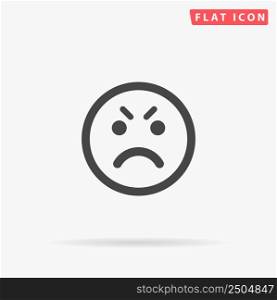 Rage Face flat vector icon. Hand drawn style design illustrations.. Rage Face flat vector icon