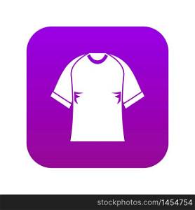 Raglan tshirt icon digital purple for any design isolated on white vector illustration. Raglan tshirt icon digital purple