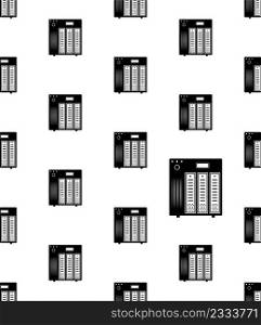 Raid Data Storage Icon Seamless Pattern, Redundant Array Of Independent Disks Vector Art Illustration