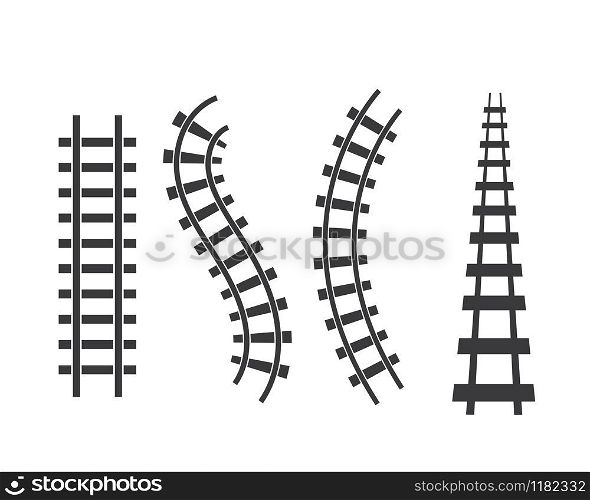 rail way track vector illustration design template