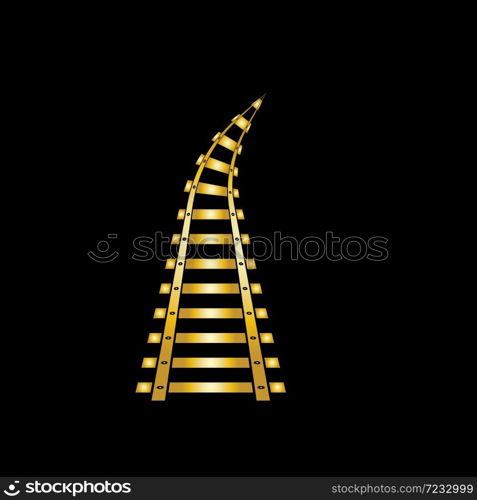 railroad line vector image template