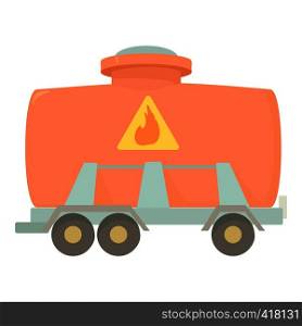 Railroad tank icon. Cartoon illustration of railroad tank vector icon for web. Railroad tank icon, cartoon style